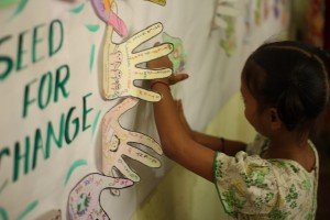 Los niños y niñas de Semilla unen sus manos para reivindicar sus derechos